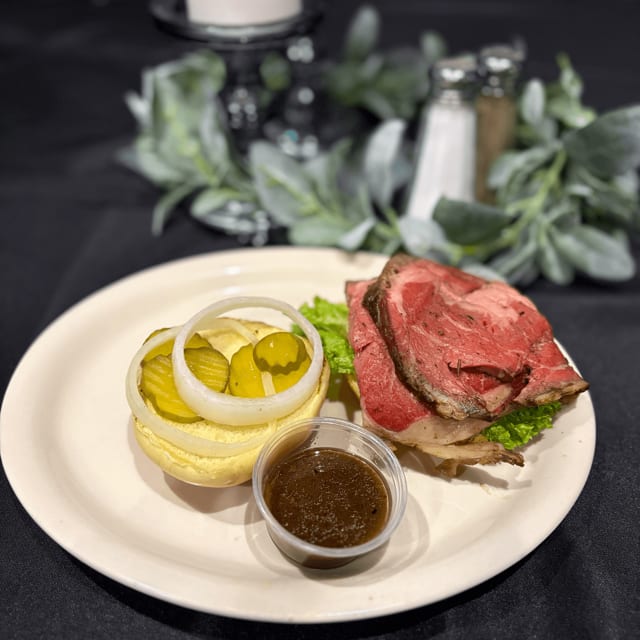 Prime Rib Sandwich.