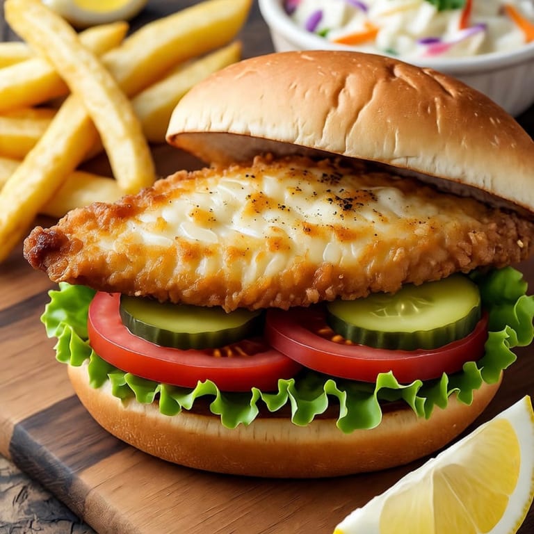 Delicious Flounder Sandwich