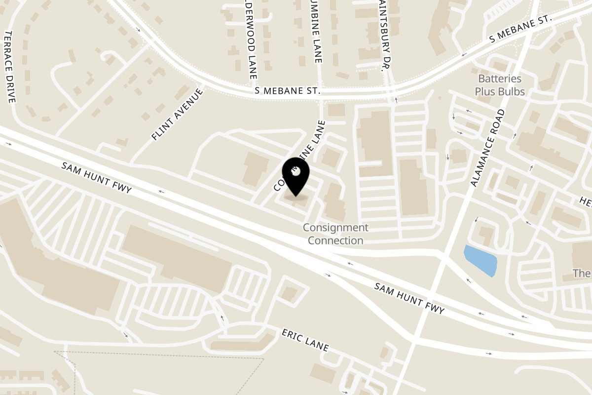 Map showing the location of The Cutting Board on 2699 Ramada Rd in Burlington